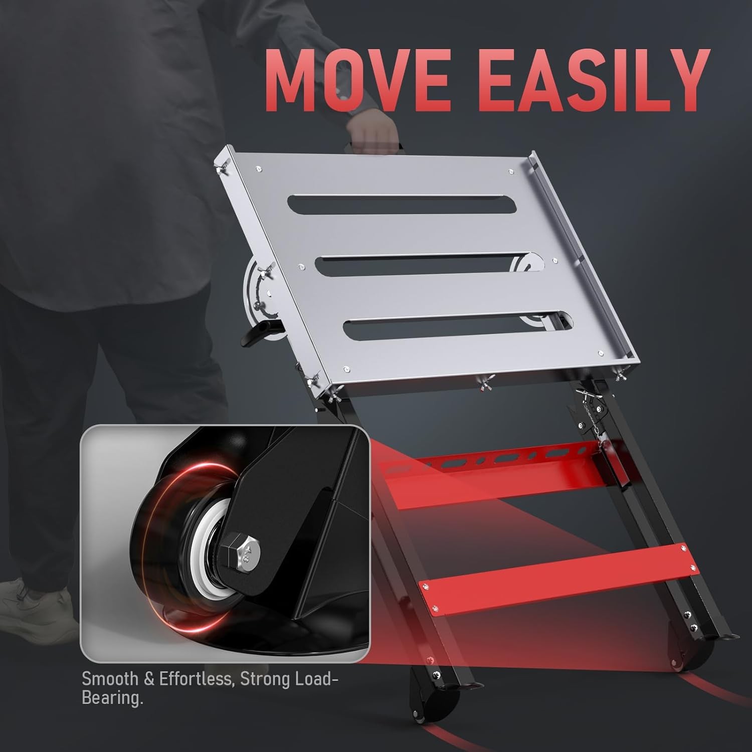 Foldable Welding Table on Wheels, 20×30 Inch Adjustable Height, 400lb Capacity