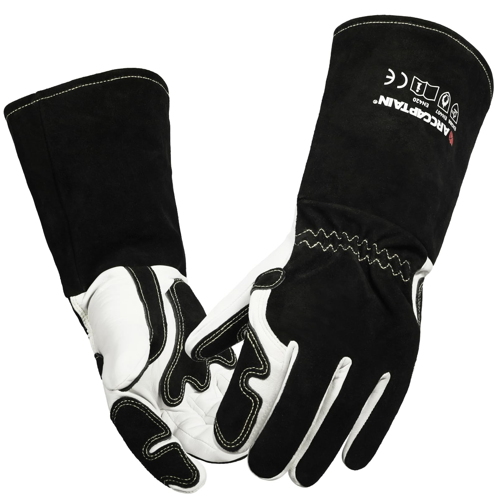 Tig Welding Gloves: Premium Goatskin Grain Leather, Dexterity, Comfort, Dural…