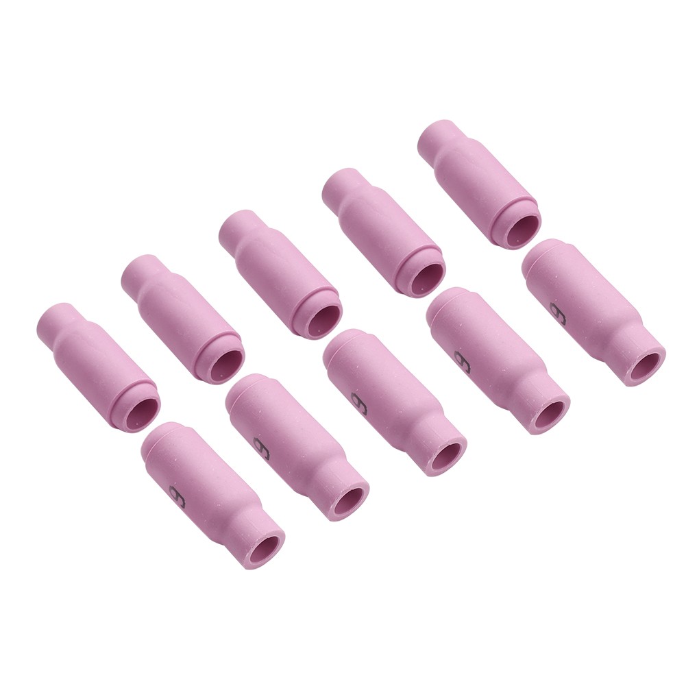 10PCS TIG Weld Consumable 10N48#6 Alumina Nozzle Cup 1″27/32 For WP-17/18/26