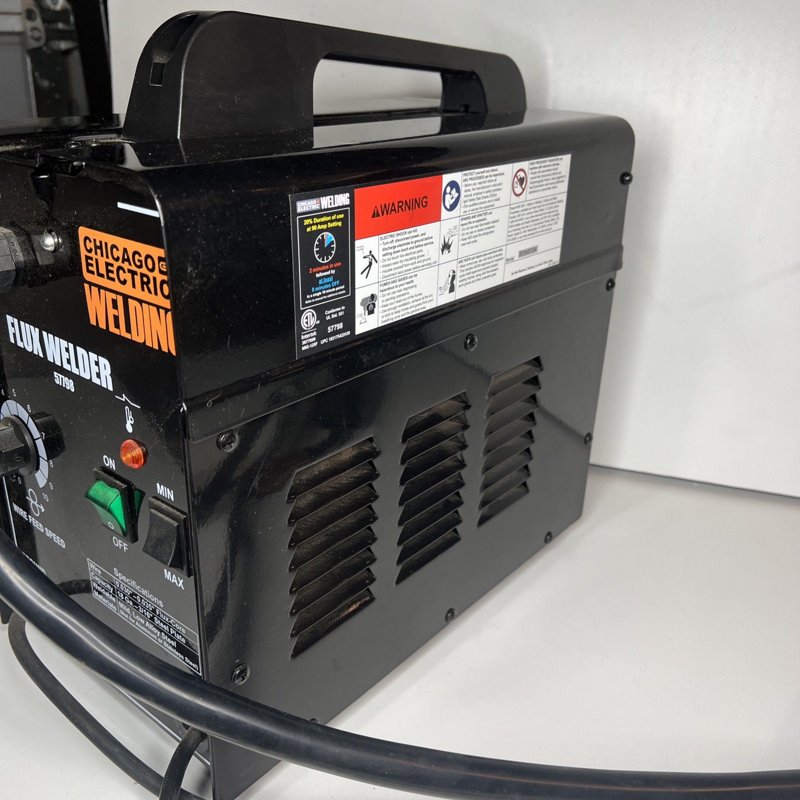 Chicago Electric Welding Flux Core 125 Amp Welder 57798