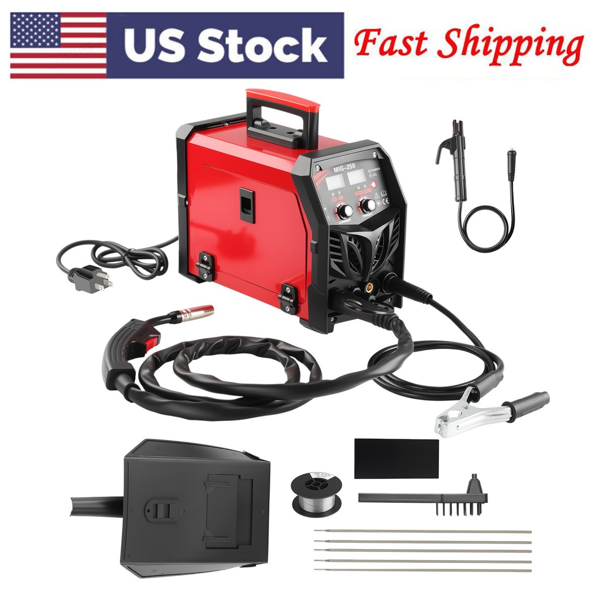 MIG Welder 250Amp Mig Welding Machine 3-in-1 Flux Core MIG/MMA/Lift TIG Welder