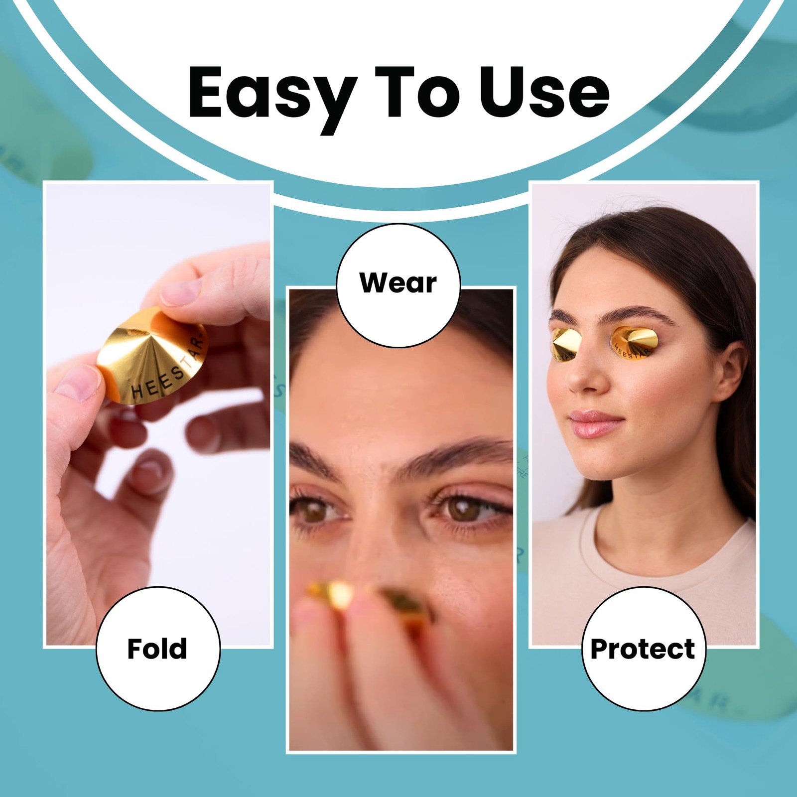 Disposable 100Pairs(200Count) Eye Protection Cones for Sun Tanningbed(GOLD)