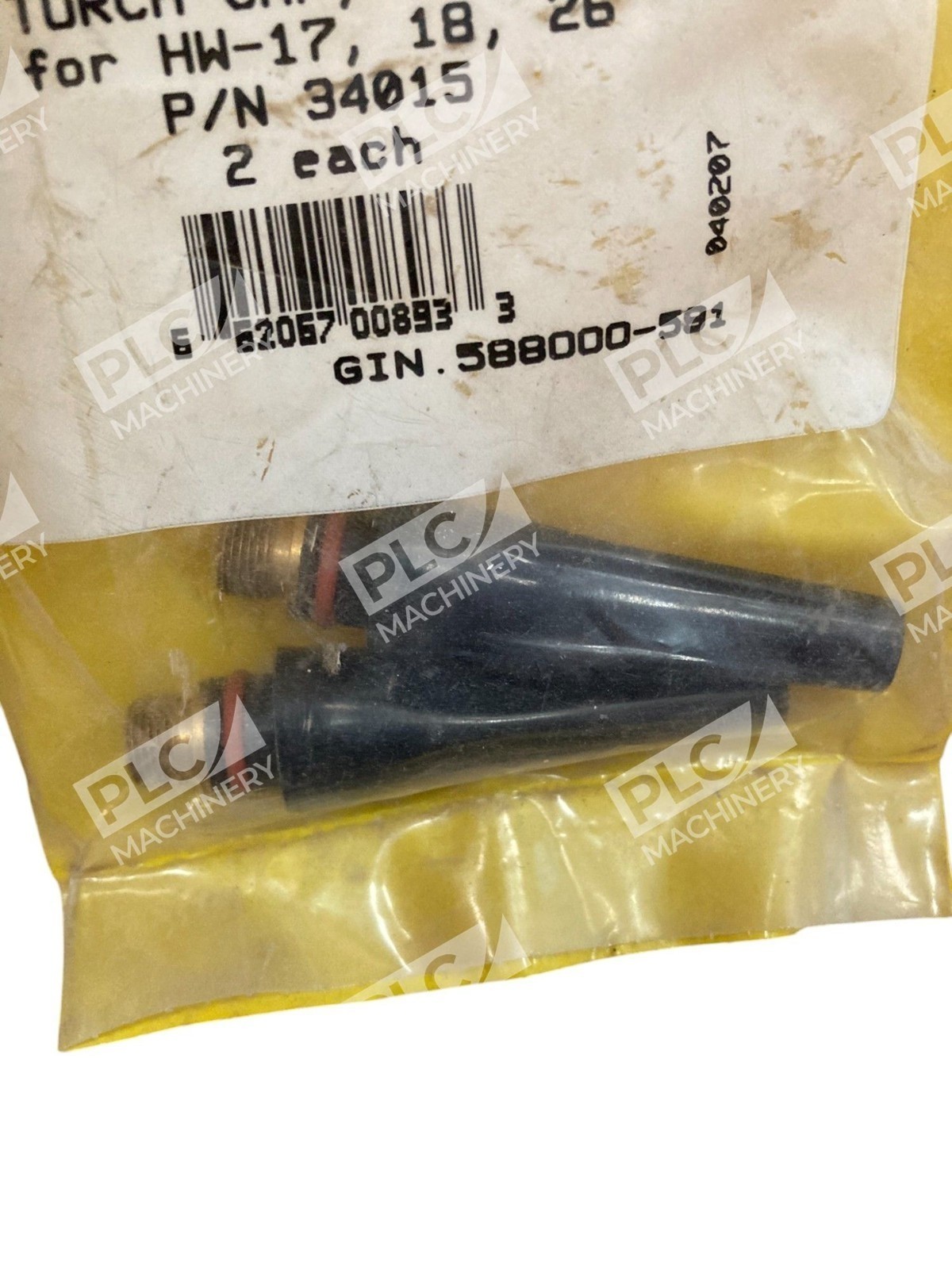 Heliarc Medium Torch Cap For HW-17, 18, 26 34015 (Bag of 2)