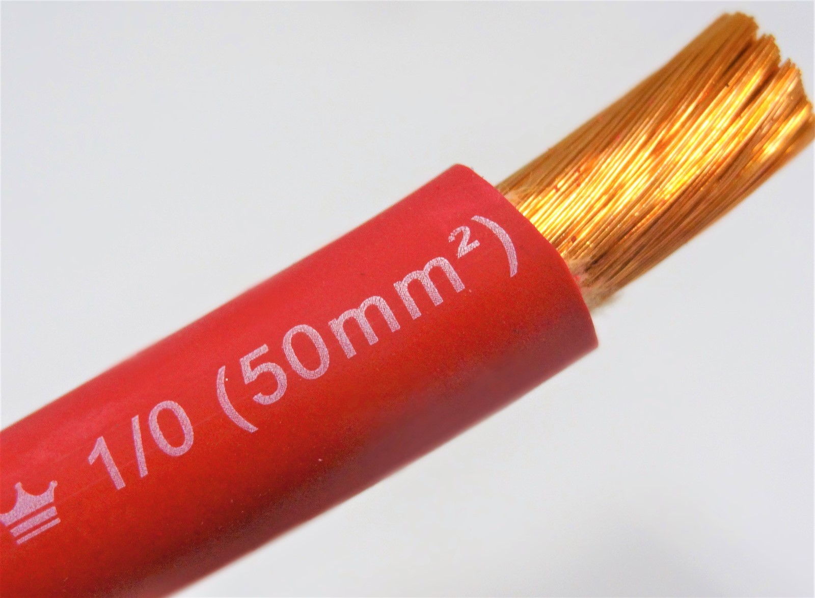 15′ EXCELENE 1/0 AWG WELDING/BATTERY CABLE RED 600V MADE IN USA EPDM COPPER