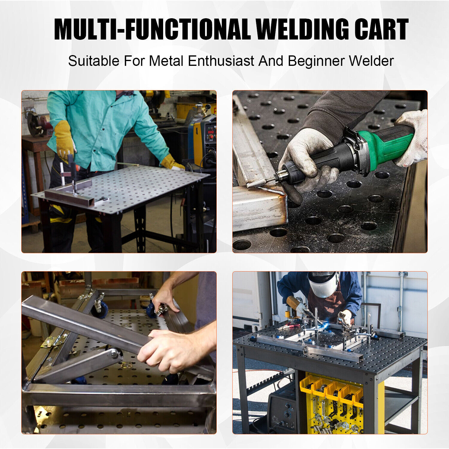 Welding Table 1200lbs Loading Capacity Steel Welding Workbench 36” x 24”