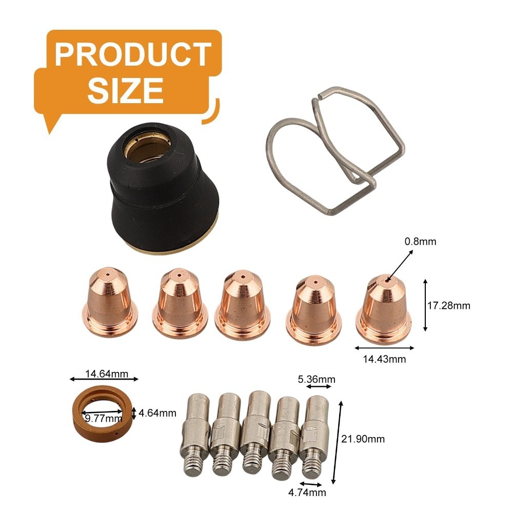S25/S45 Set Workshop Electrode Plasma Cutter Torch PD0116-08 PR0110 Replacement