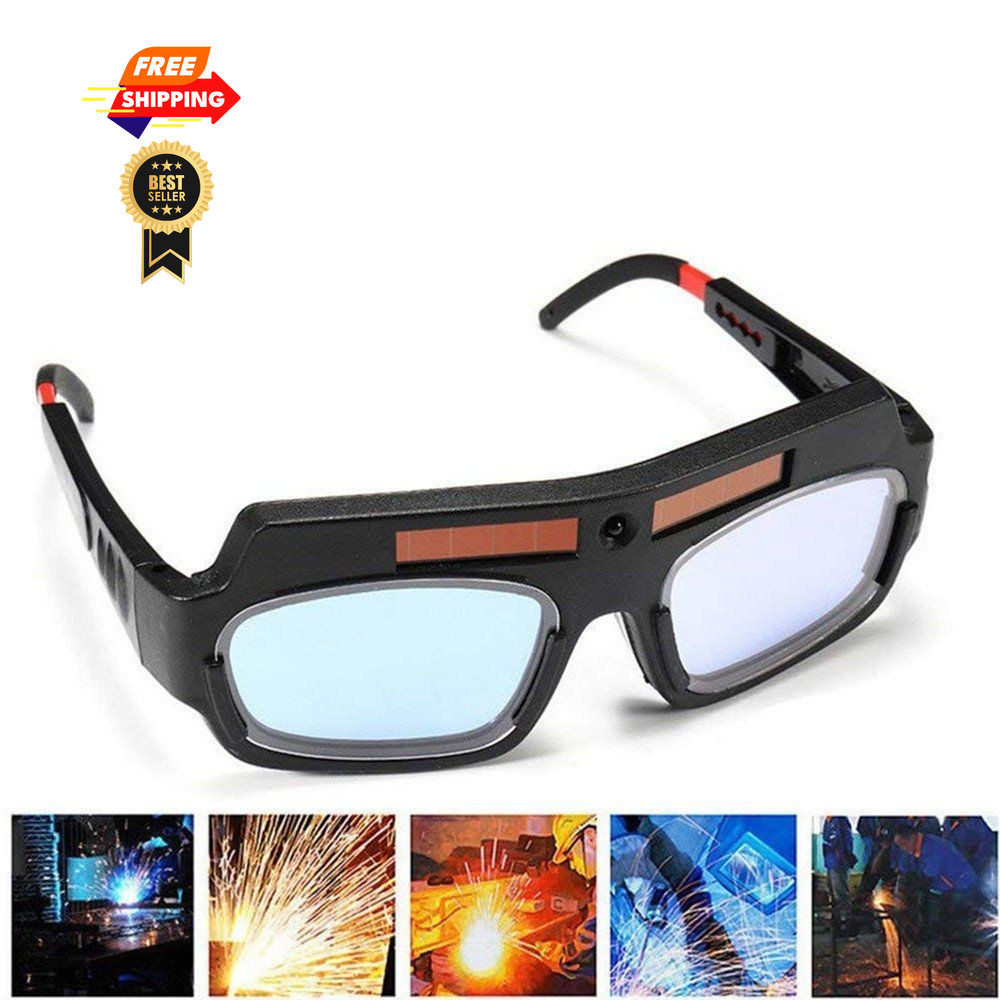 1 Pair Black Solar Auto Darkening Welding Goggle Safety Protective