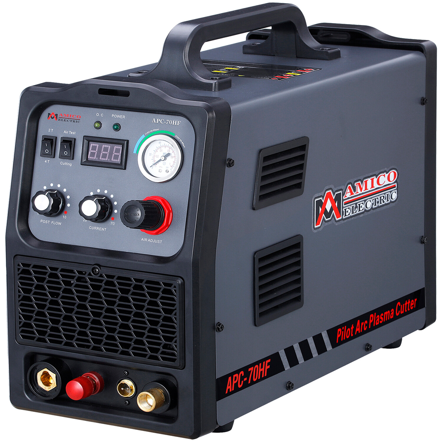 Amico APC-70HF, 70 Amp Non-touch Pilot Arc Plasma Cutter Cutting 80% Duty Cycle