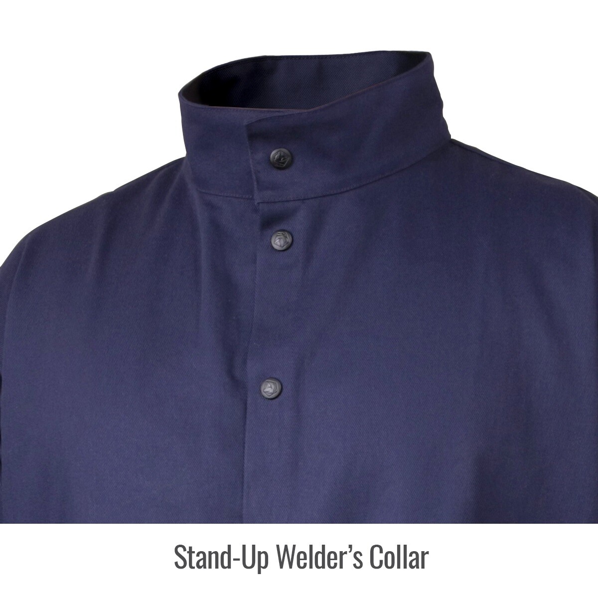 Black Stallion Navy/Gray Stretch-Back FR Welding Jacket (Large) (JF1625-NG)