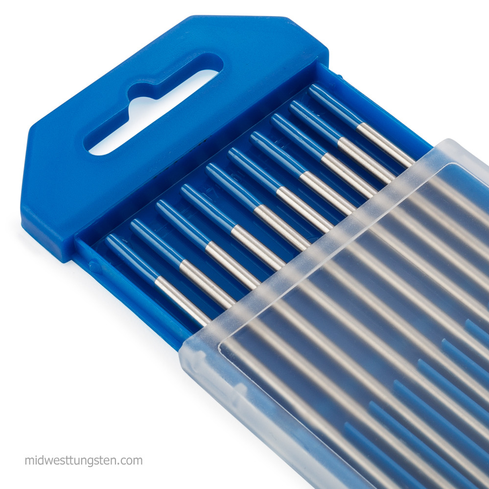 200 PCS (20 Pack) TIG Welding Tungsten Electrodes 2% Lanthanated 3/32” x 7” Blue