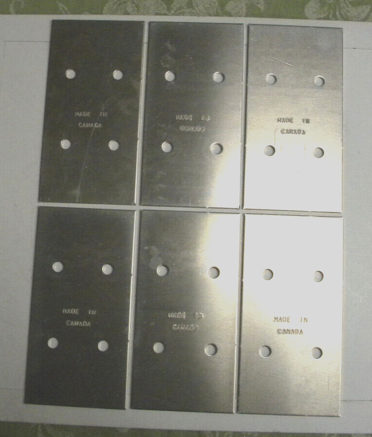 Lot of 6 Aluminum Sheet Metal Plates ~ 5 7/8″ X 3″ X 1/16″ ~ for Welding??