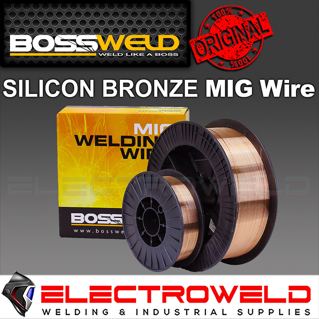 14kg BOSSWELD Silicon Bronze Mig Welding Wire 0.9mm 1.2mm ERCuSi-A 300mm Spool