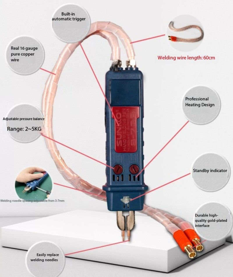 Energy-Stored Pulse Handheld Mini Welding Device Battery Spot Welder 801B