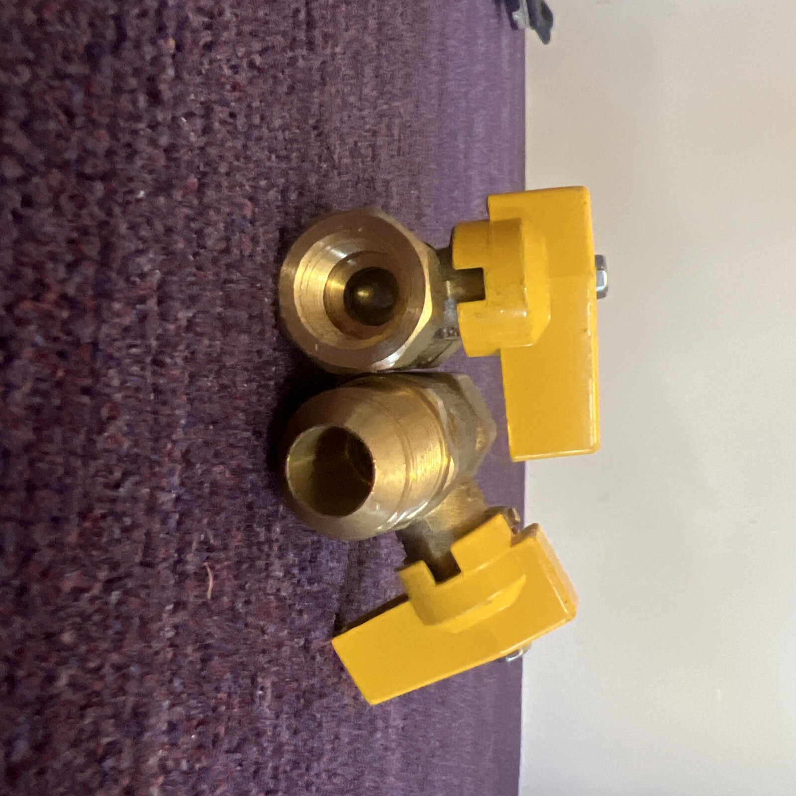 3/8 “Brass Gas Ball V valve & 1/2” Brass Ball Valve. Two for the price of one.