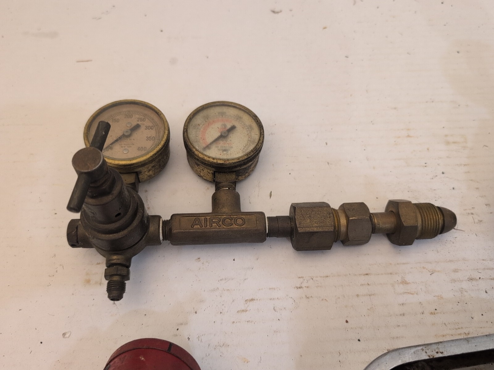 Lot Of Vtg Valves Gauges Prest-O-Lite Harris Arrow Airco Uniweld Oxygen Hydrogen