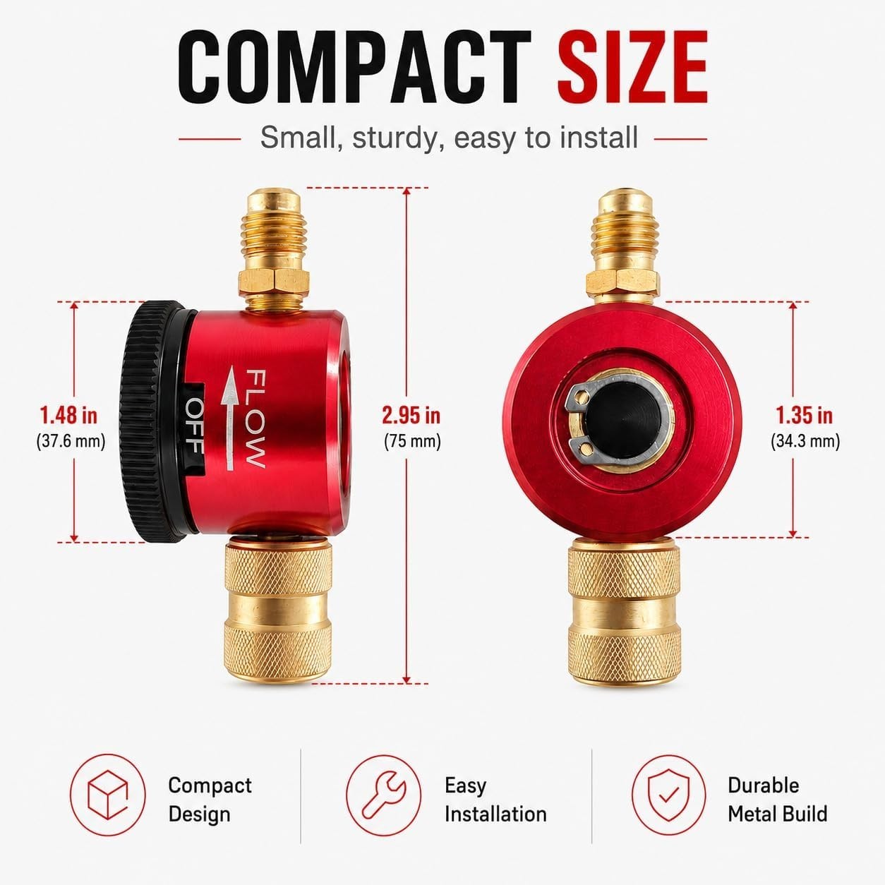 Nitrogen Purge Tool Adjustable Flow Regulator 50-200psi – HVAC Purging & Brazing