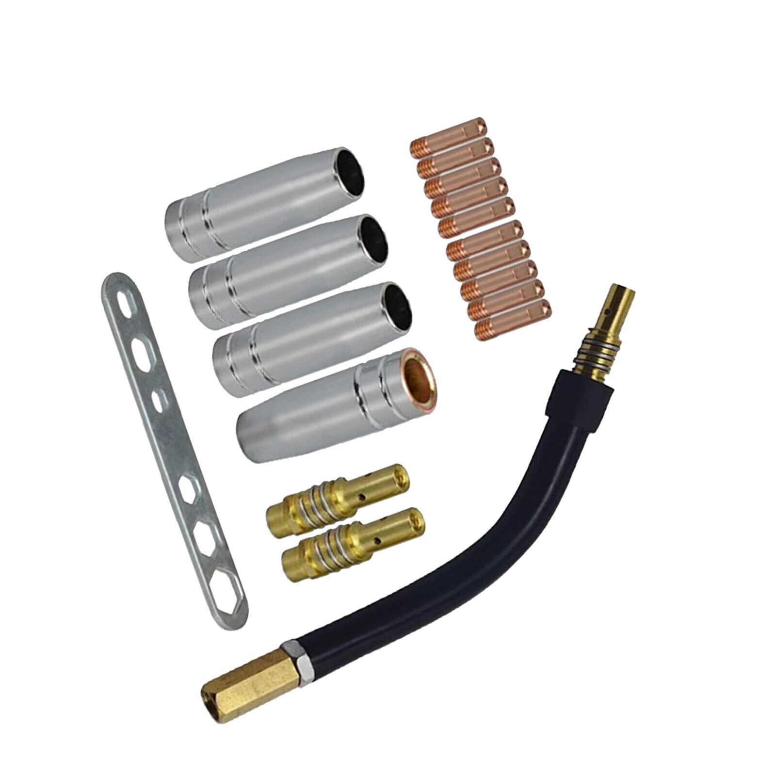 MIG Welding Torch Replacement Parts Kit Contact Tips & Nozzles for120V Welders