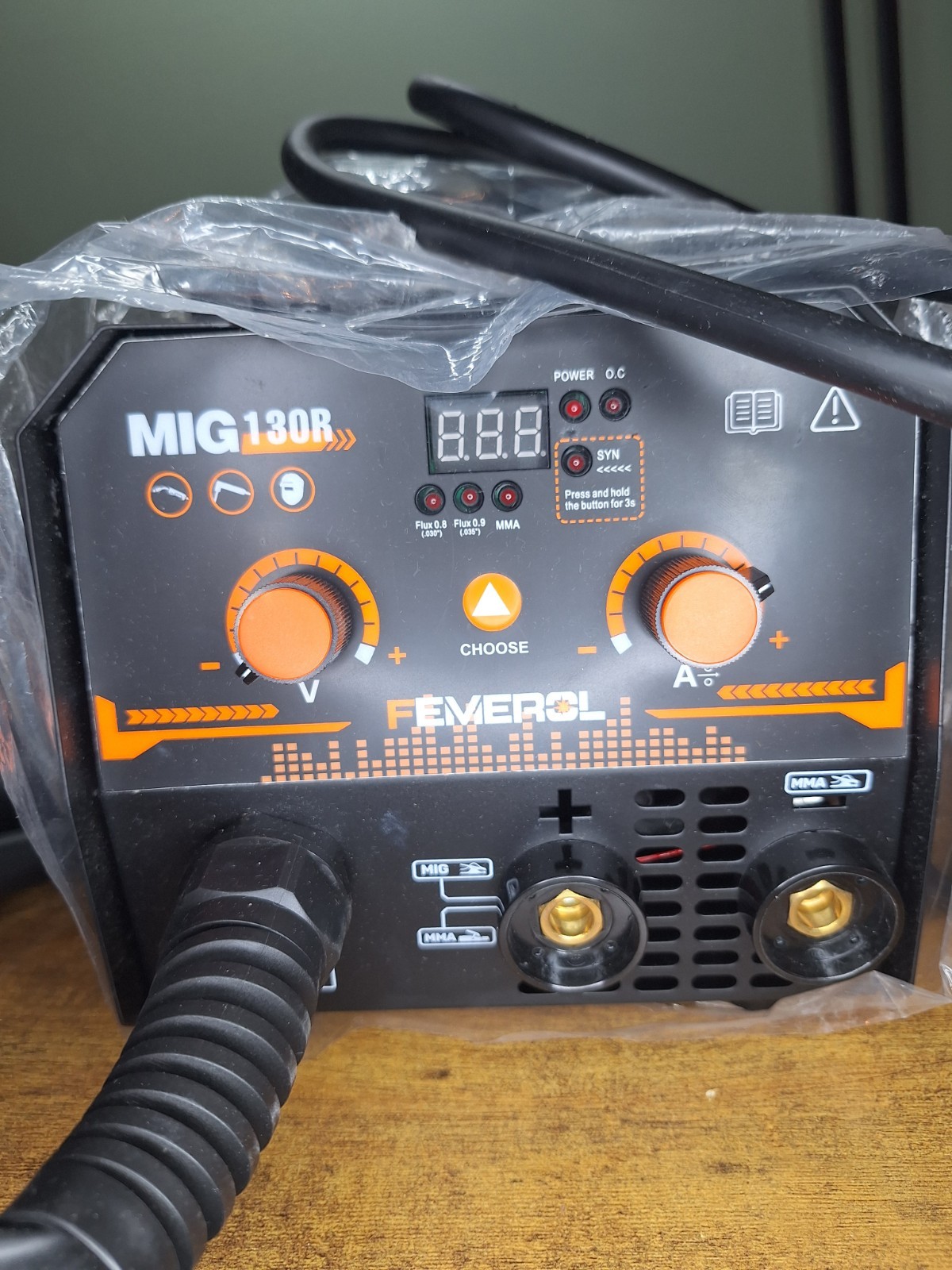 FEMEROL MIG130R 130A Flux MIG/MMA Welding Machine US Portable IGBT DC Inverter