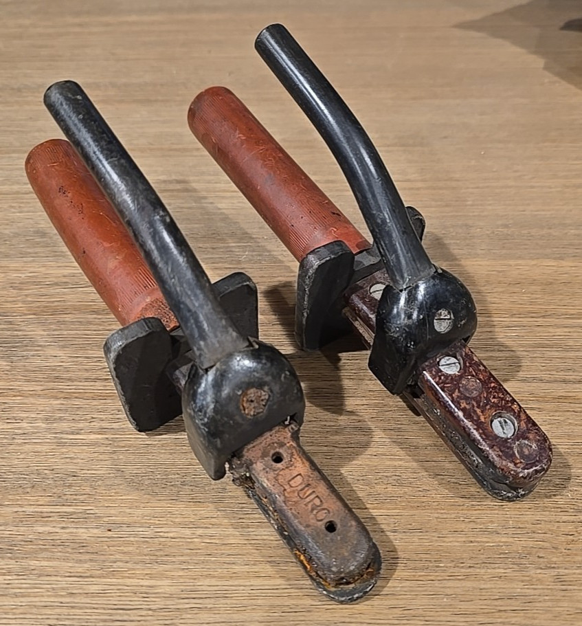 Pair Of Vintage Electrode Holders / Welding Stingers – 1 Marked DURO