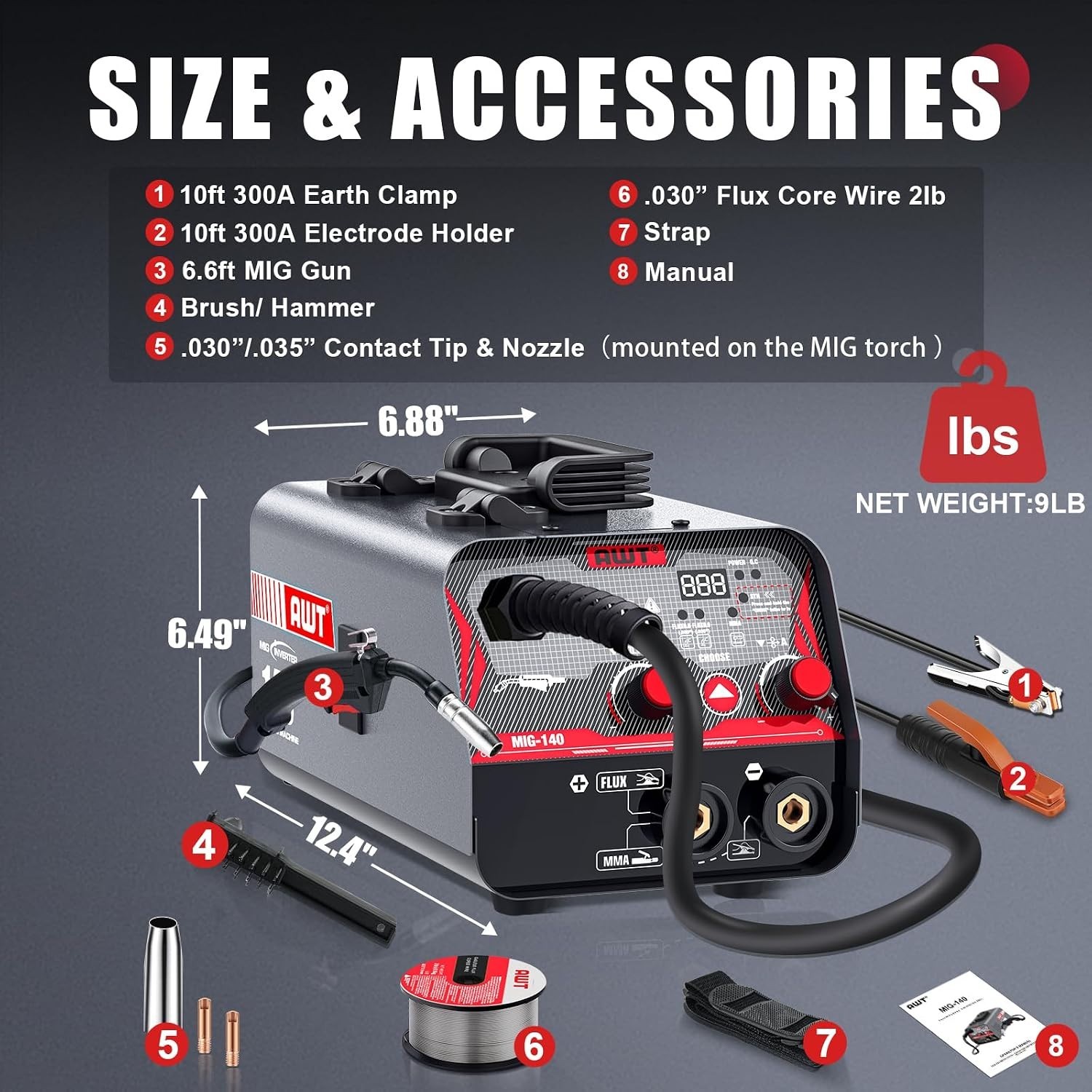 Versatile Gasless 110V Welding Machine – 140Amp Portable Solution for Any Task