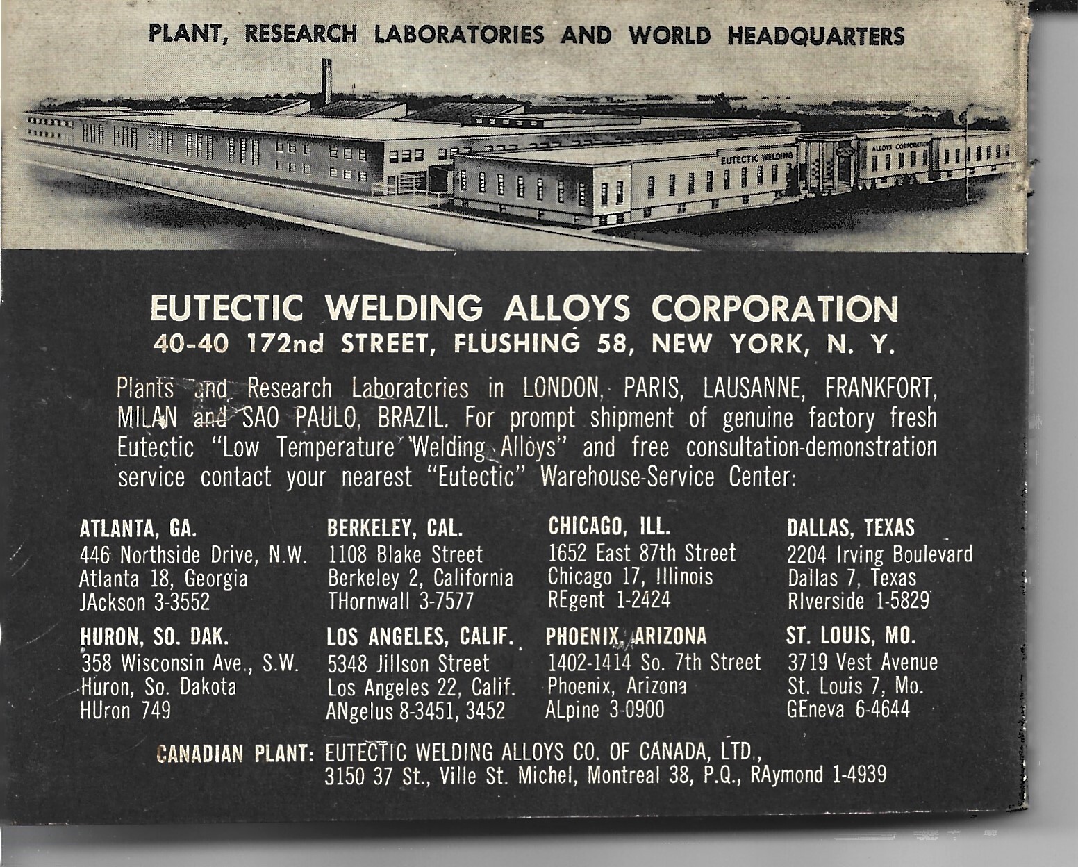 Vintage 1957 Eutectic Welding Corporation Maintenance Welding Data Book 173 PGS