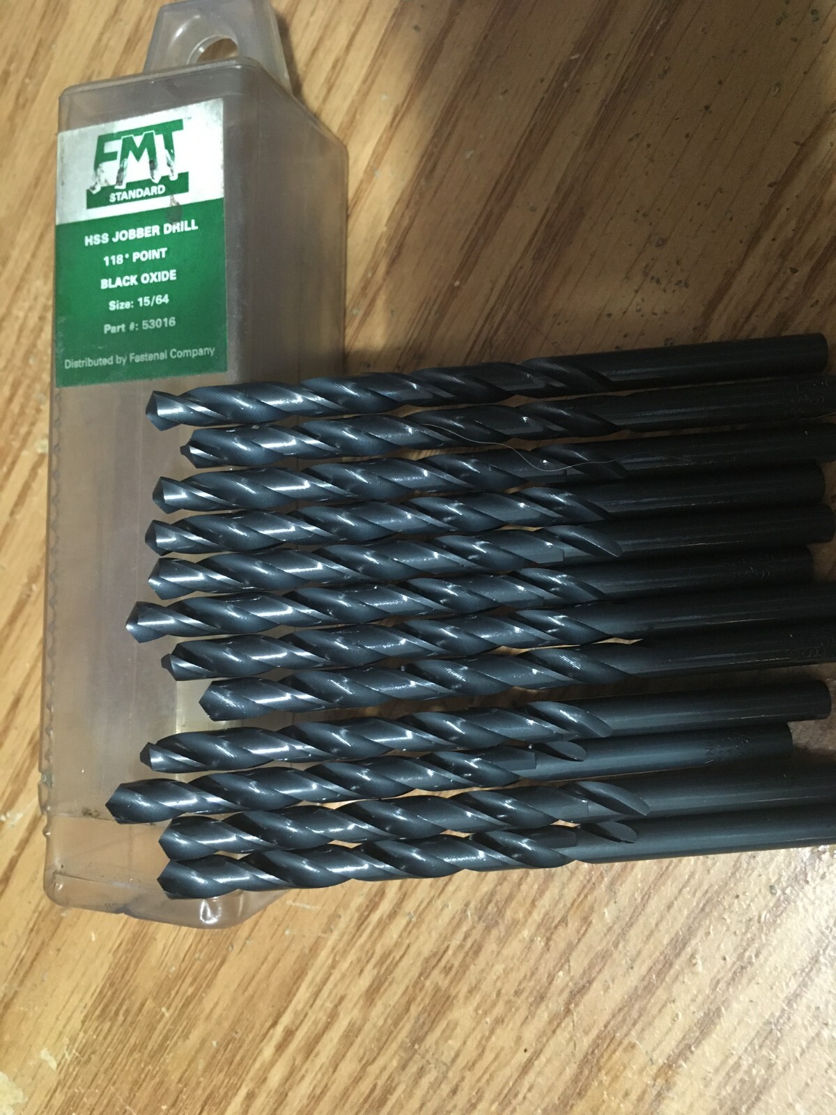 (12) 15/64″ HSS 118° Black Oxide Finish FMT® Jobber Drill Bit