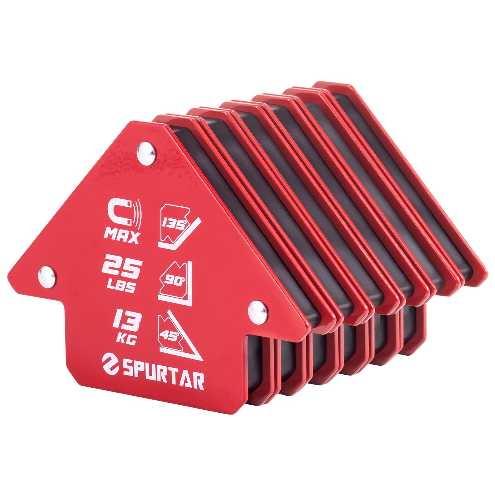 Spurtar Welding Magnets, 25lbs 6Pcs Welding Magnets and Clamps | Heavy Duty, Str