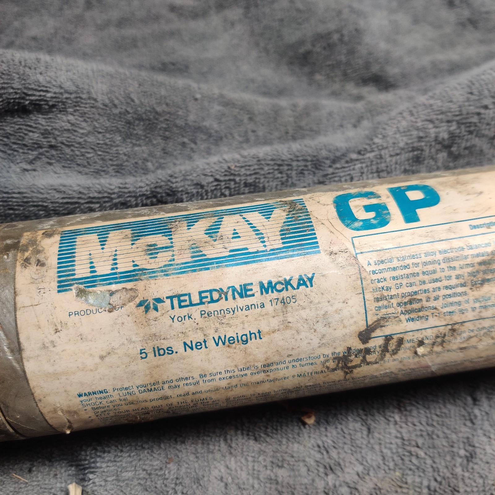 McKay GP 5/32″ Welding Rods – 5.5 lb Tube – General Purpose Maintenance Electrod