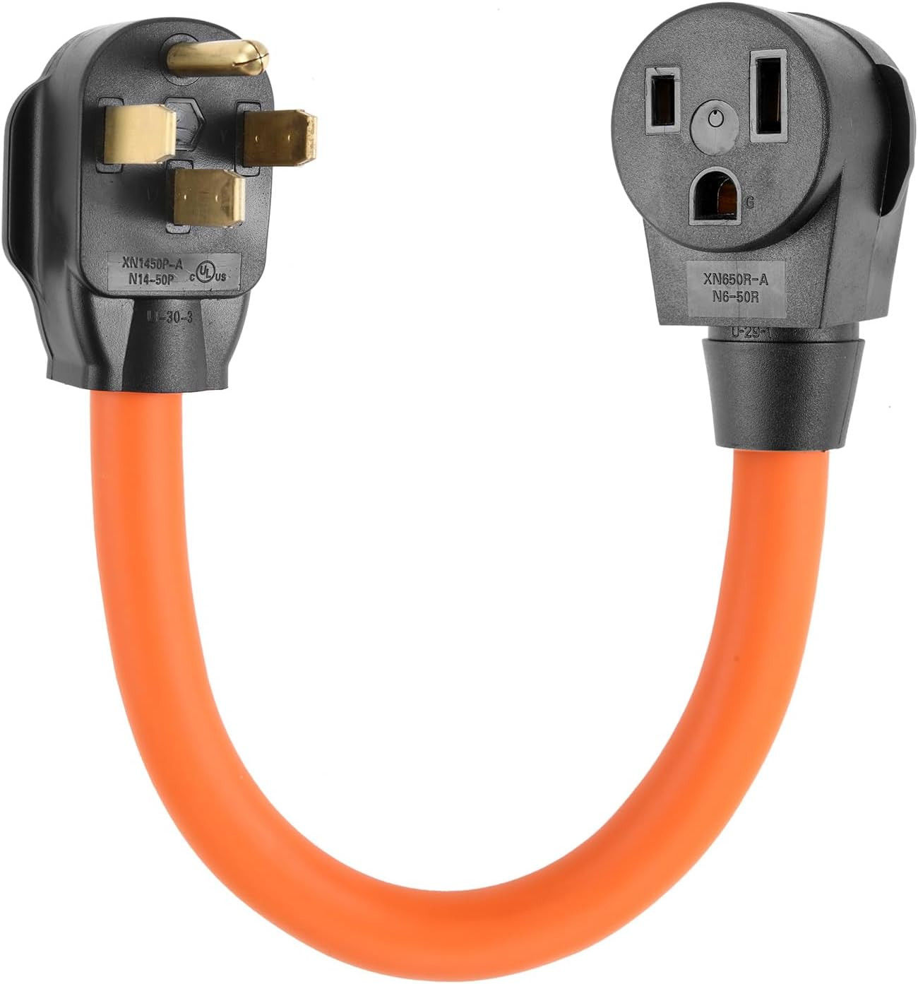 NEMA 14-50P to 6-50R Welder Adapter Cord, NEMA 3 Prong to 4 Prong Welder Plug Ou