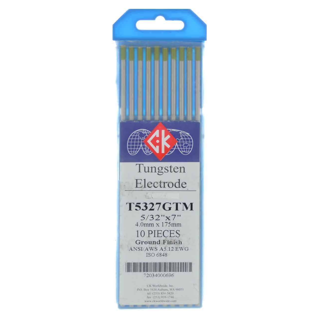 CK T5327GTM LaYZr Tungsten Electrode 5/32″ x 7″ 10 pack