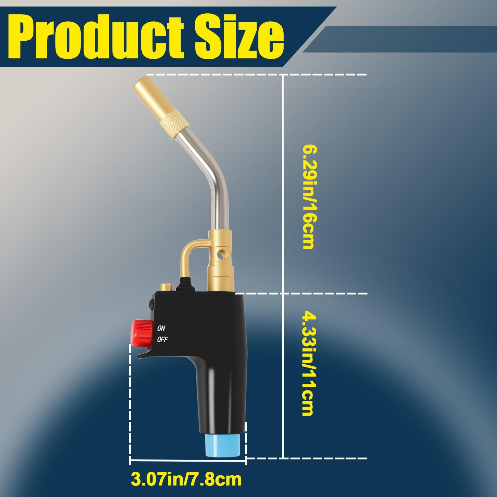 Trigger-Start Torch Head TS4000, High Intensity Flame Torch, 1, Blue