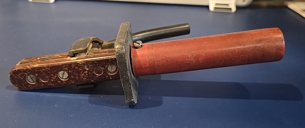 Pair Of Vintage Electrode Holders / Welding Stingers – 1 Marked DURO