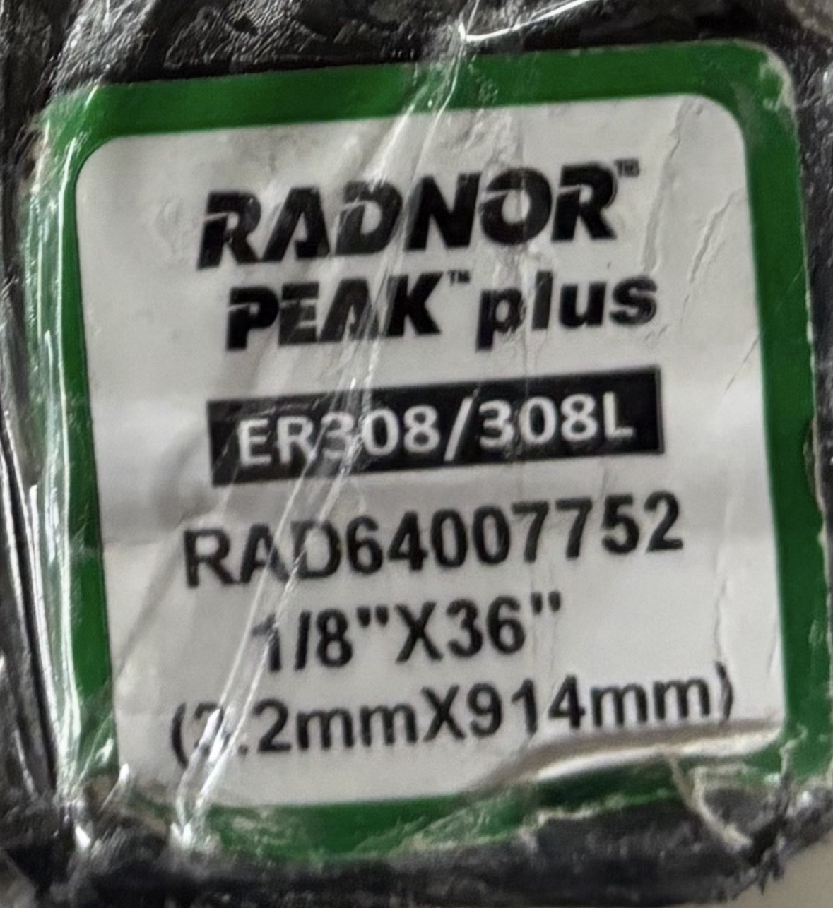Radnor RAD64007752 Peak Plus ER308/308L Stainless Steel TIG Rod 1/8″ x 36″