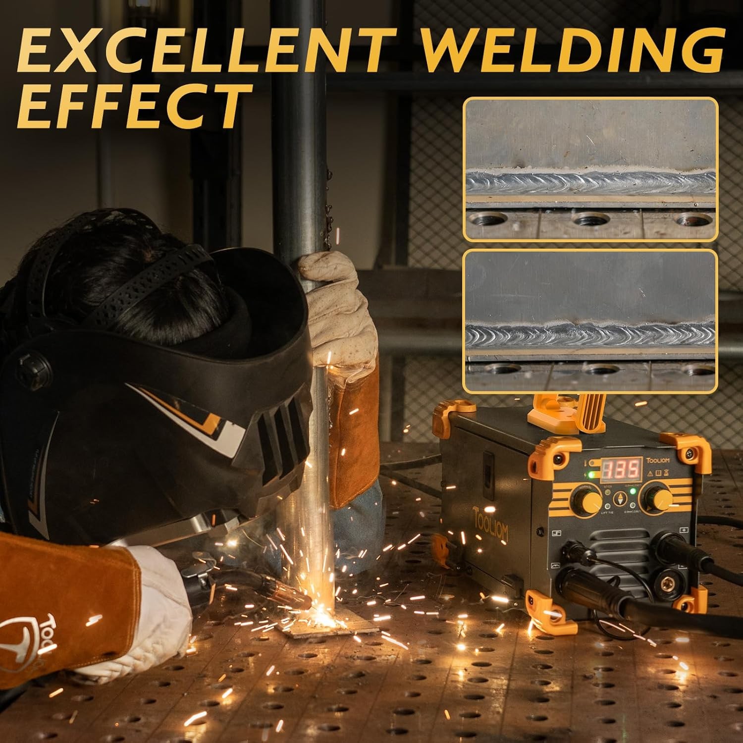 3 in 1 Mini MIG Welder 135A Flux Core 110V Gasless Lift TIG Stick Portable