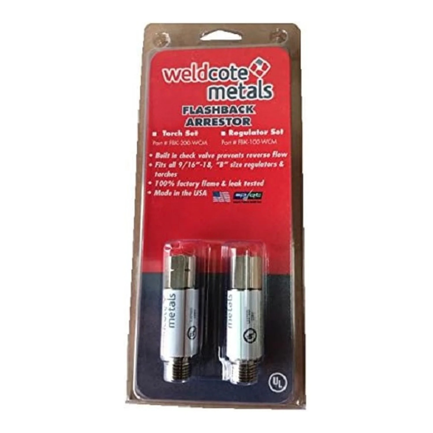 Weldcote FBK-100-WCM – B-Size, Reg Flash Arrestor Set – 1EA