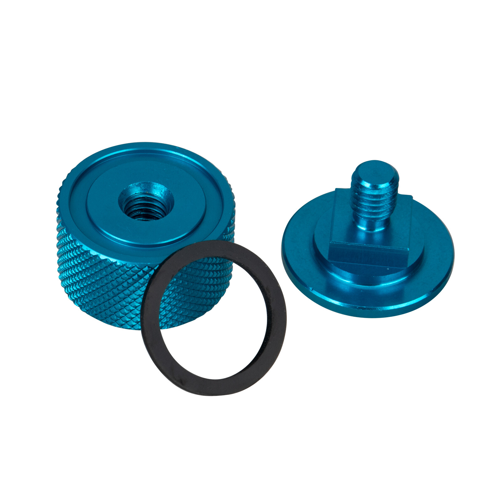 Sky Blue Aluminum Pipeliner Welding Helmet Fasteners (Round) Headgear 1 Pair