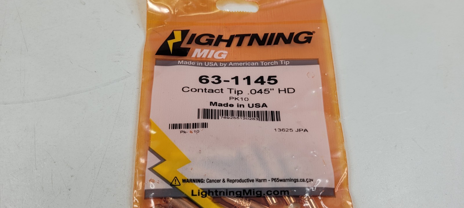 (QTY. 50) Lightning MIG Contact Tips .045″ HD 63-1145 Genuine OEM for Torches