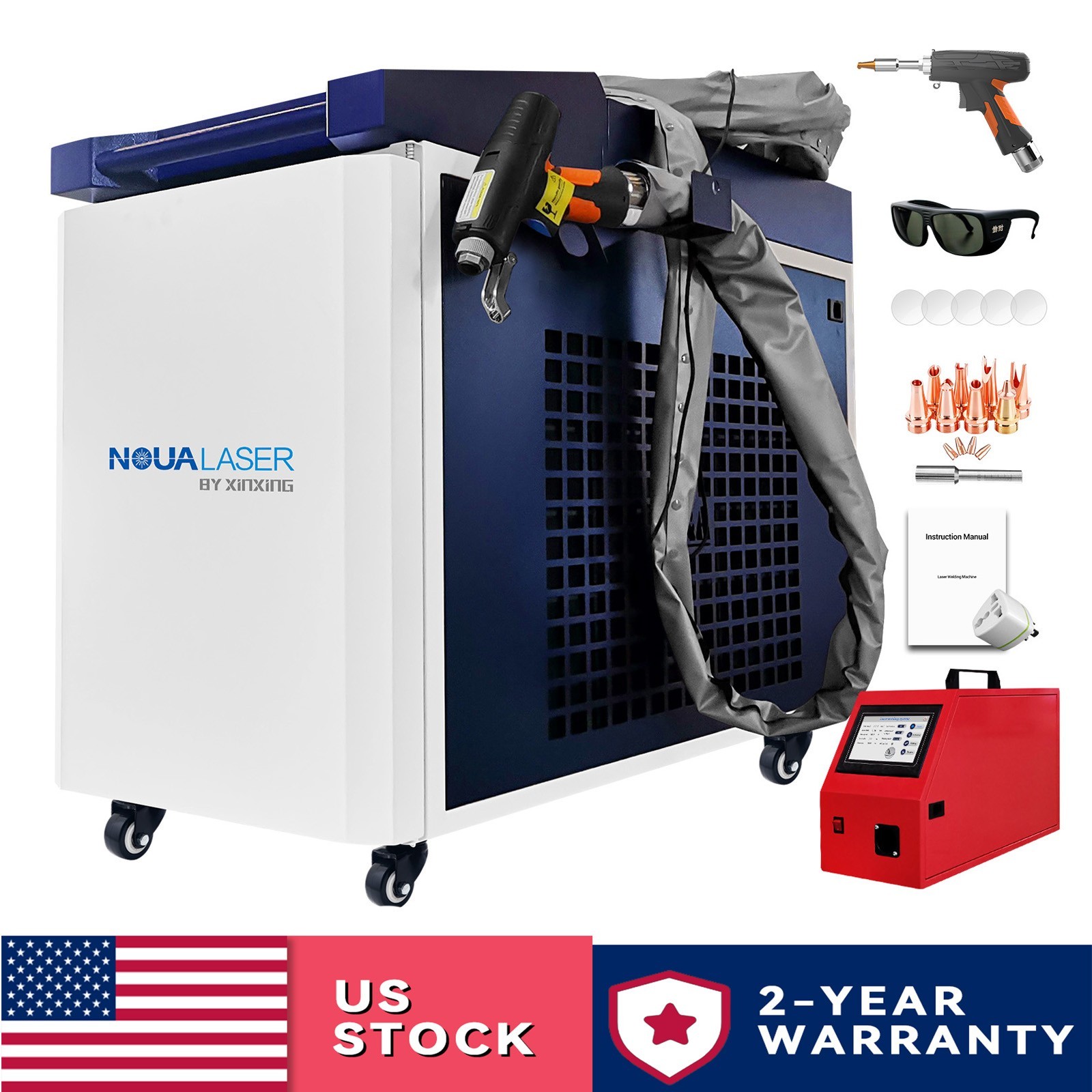 US STOCK 1500W 4in1 Welder Laser Welding Machine Cutter, Cleaner Rust Remover