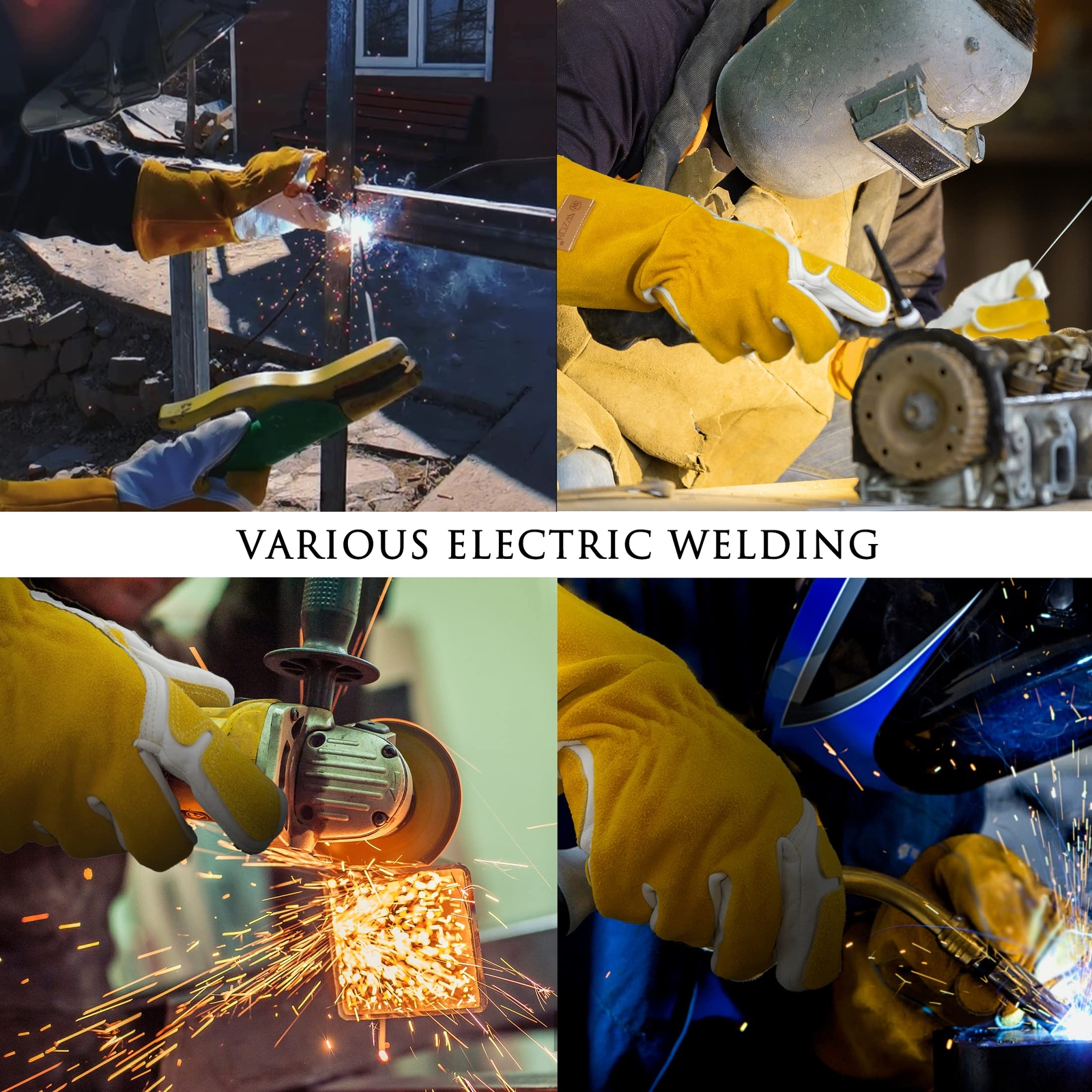 Professional Mig/tig Welding Gloves Medium Reinforced Palm & Thumb & Index Finge