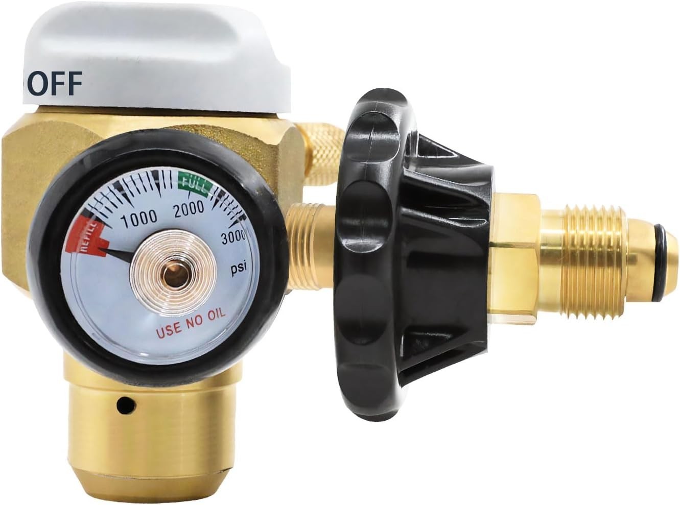 Nitrogen Purging Regulator Control Valve with 500psi Flow Meter for Leak Testing