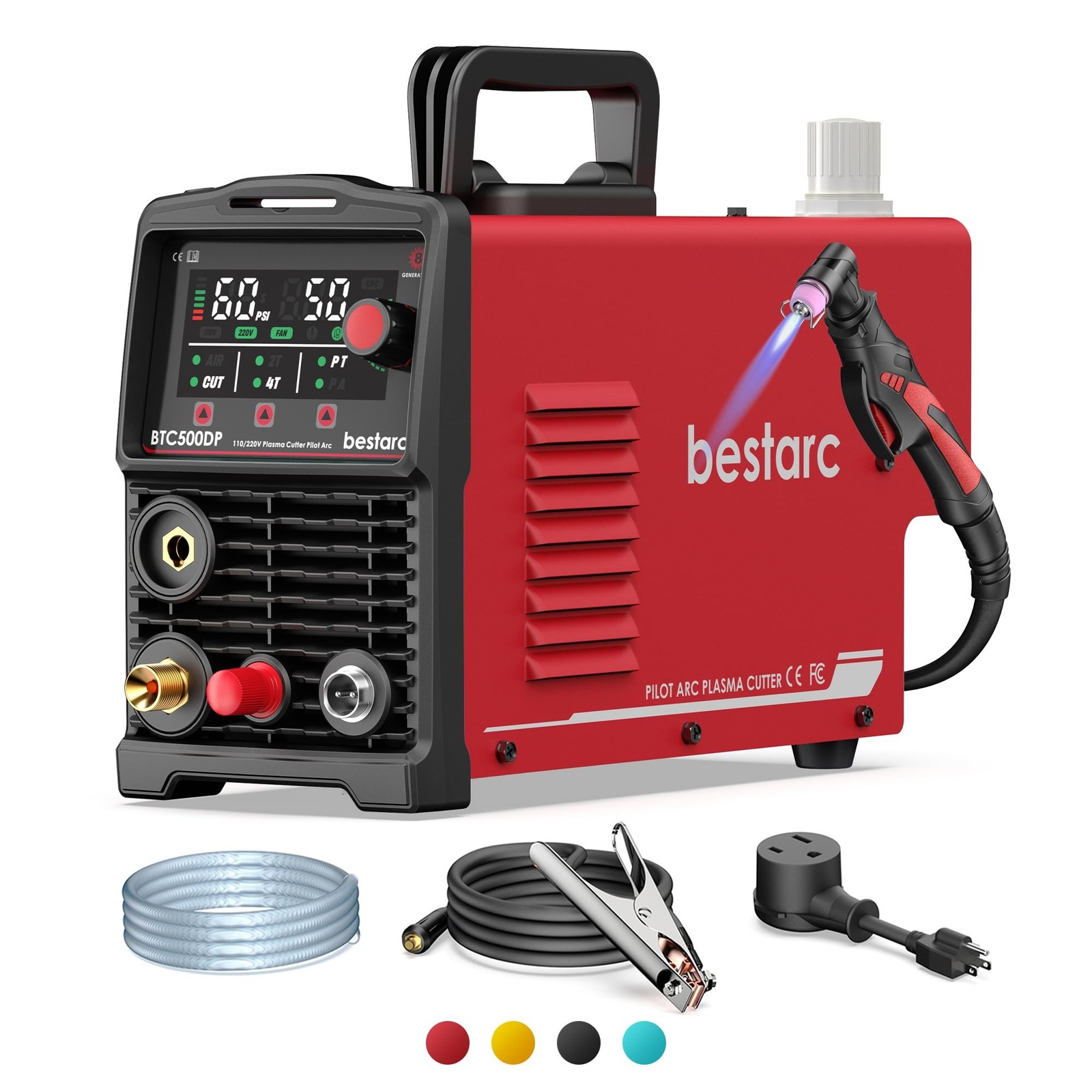 bestarc Pilot Arc Plasma Cutter, [LED Display][Air Sensor] 50A Plasma Cutter …