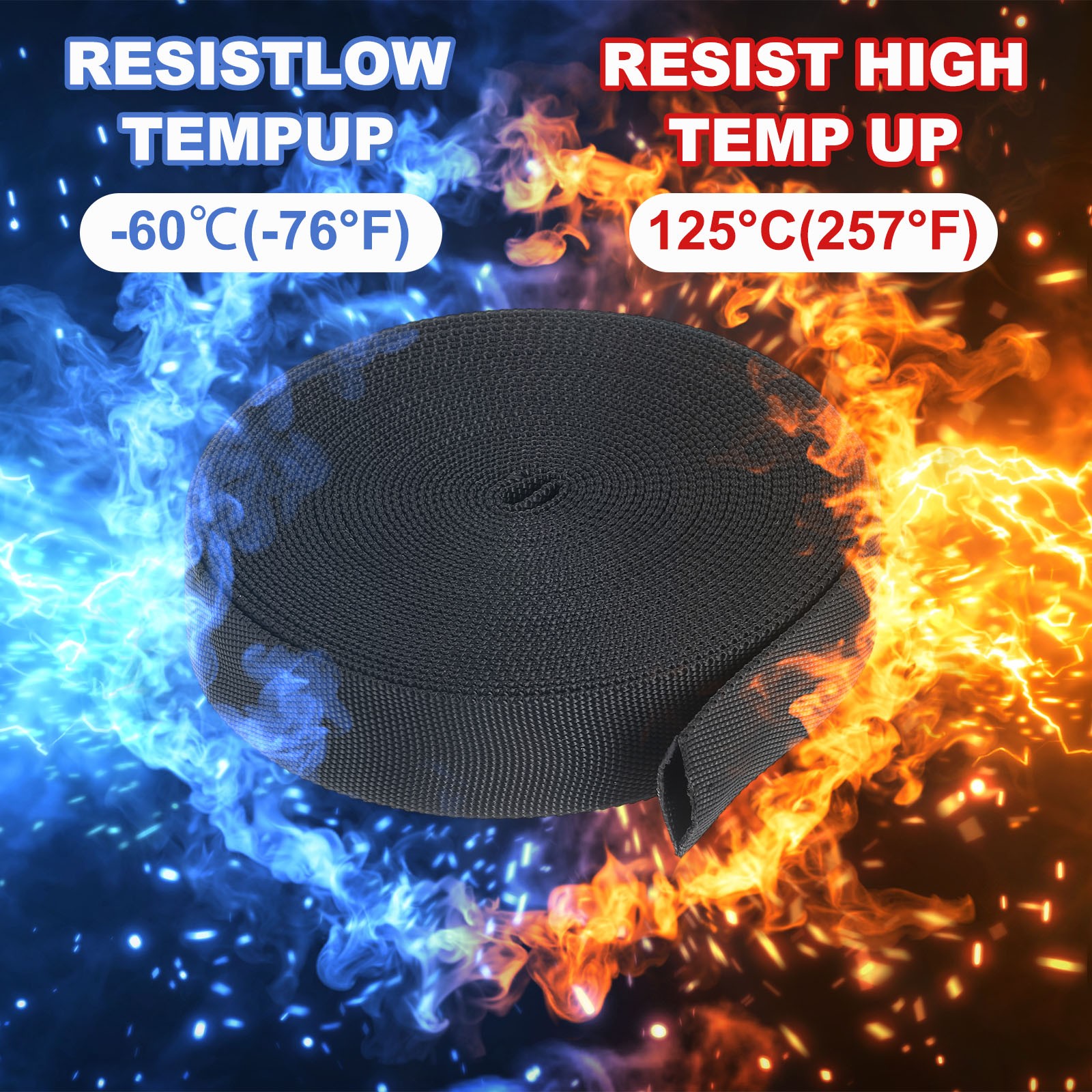 Nylon Protective Hose Sleeve 1.5″ ID 3FT Cable Cover Sheath Hydraulic Hose Wrap