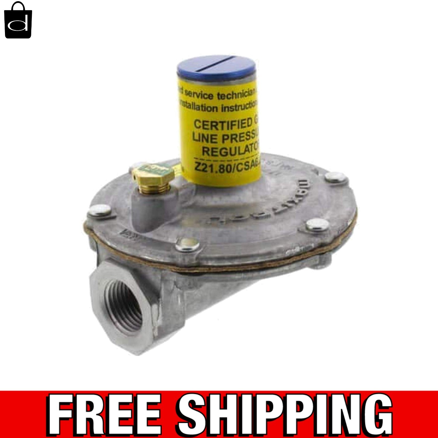 Versatile 1/2″ Gas Pressure Regulator – 10 PSI Inlet, Easy Installation, Durable