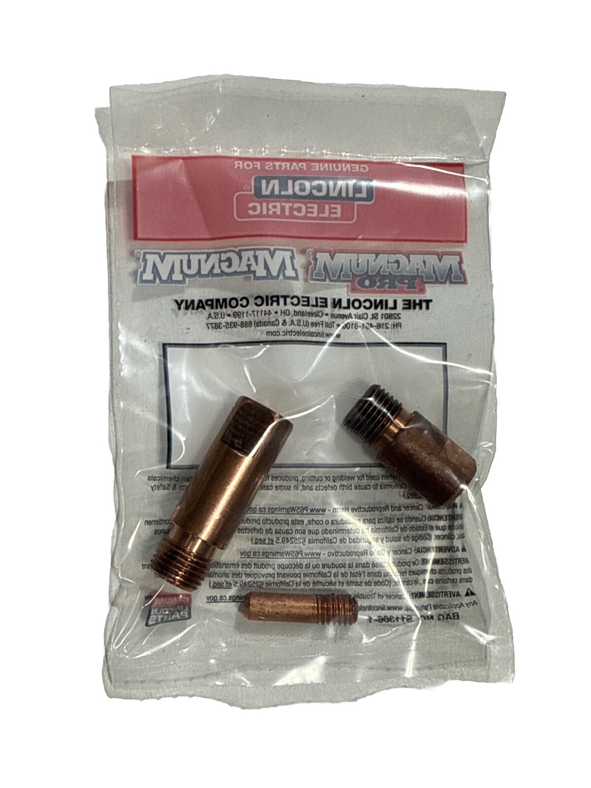 New Open Box Lincoln Electric K231-1 Submerged Arc Contact Nozzle Assembly.