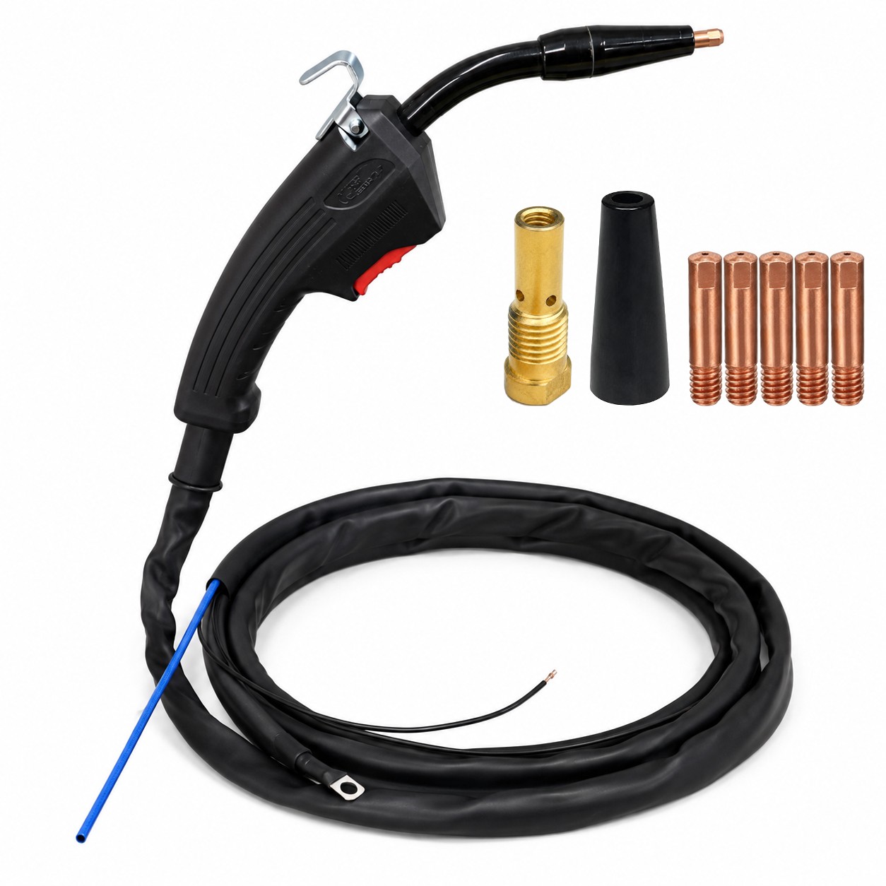 8FT 10FT No-Gas MIG Gun Kit 7 Accessories for Lincoln FC90/90i/Handy MIG K3493-1
