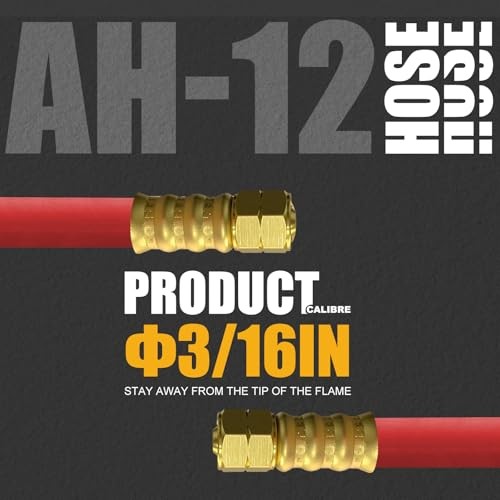 TurboTorch AH-12 Acetylene Hose 12ft Professional A-Fittings 2026