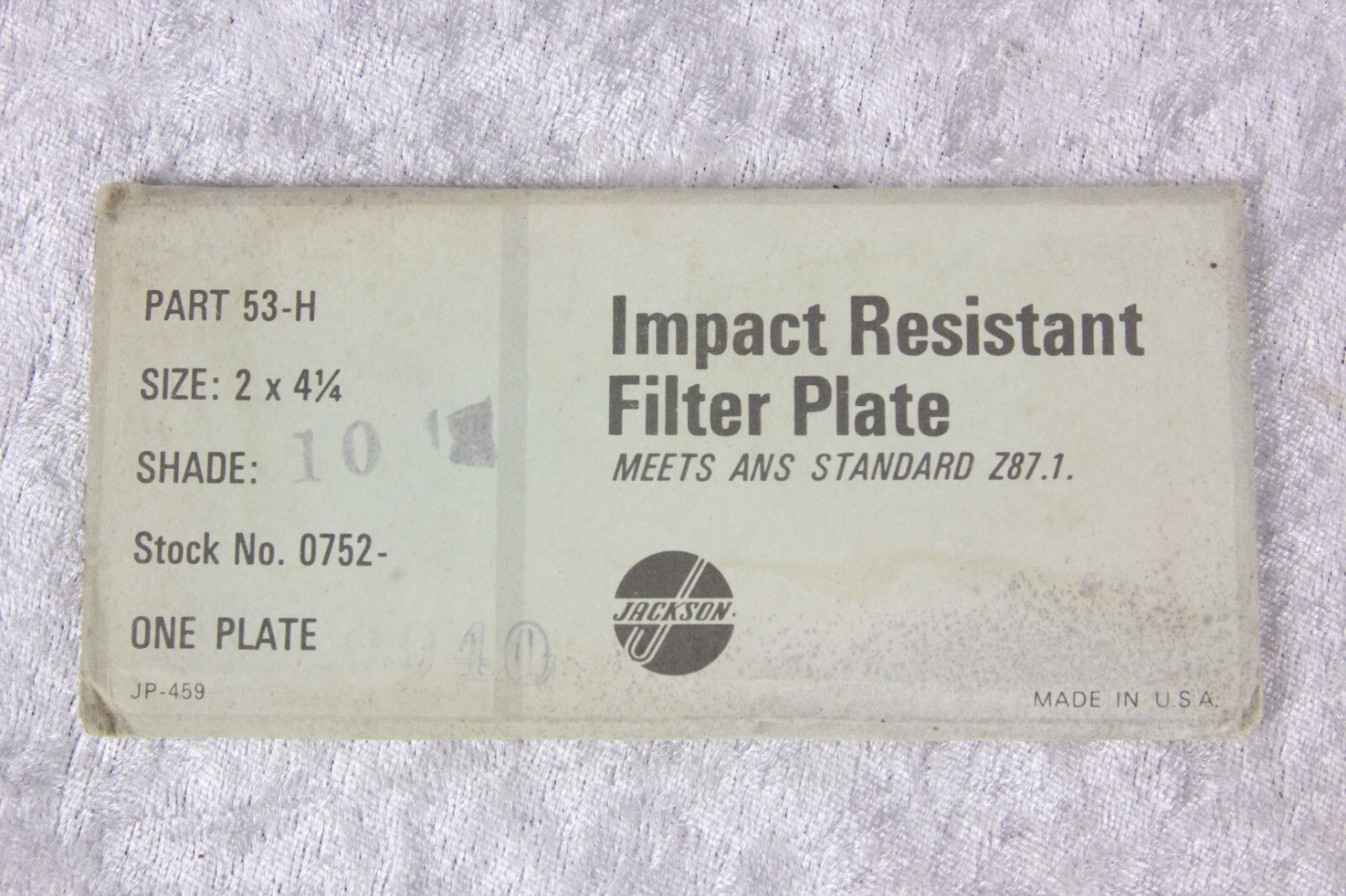 Lot Of 7 Jackson Welding Impact Resistant Filter Plates Made in USA 2 x 4 1/4″