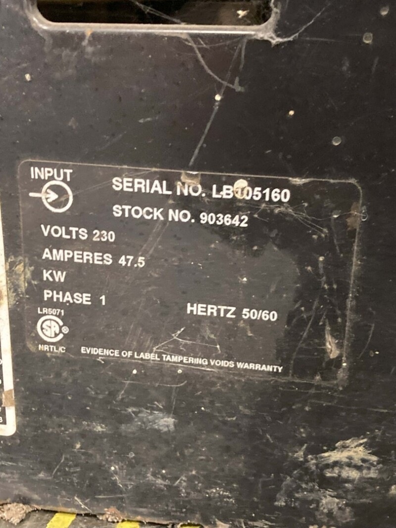 Miller Thunderbolt XL 225/150A Welding Power Source 230V, 1PH, 50/60Hz, 903642