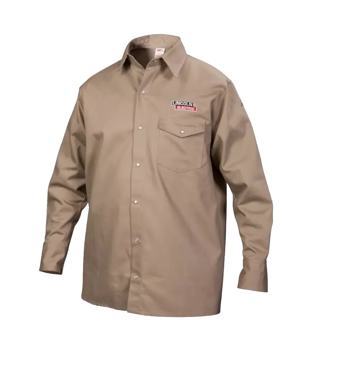 Lincoln Electric K3317-2XL Traditional Khaki FR Cloth Welding Jacket 2X-Large