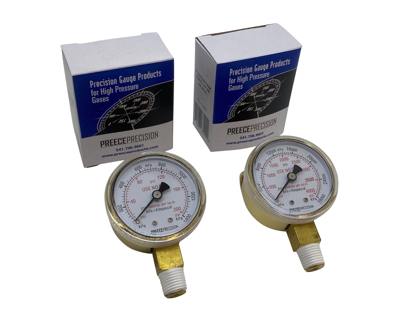 2″ Gas Regulator Gauge Set 200 & 4000 PSI 1/4″ NPT OXYGEN ARGON NITROGEN HELIUM